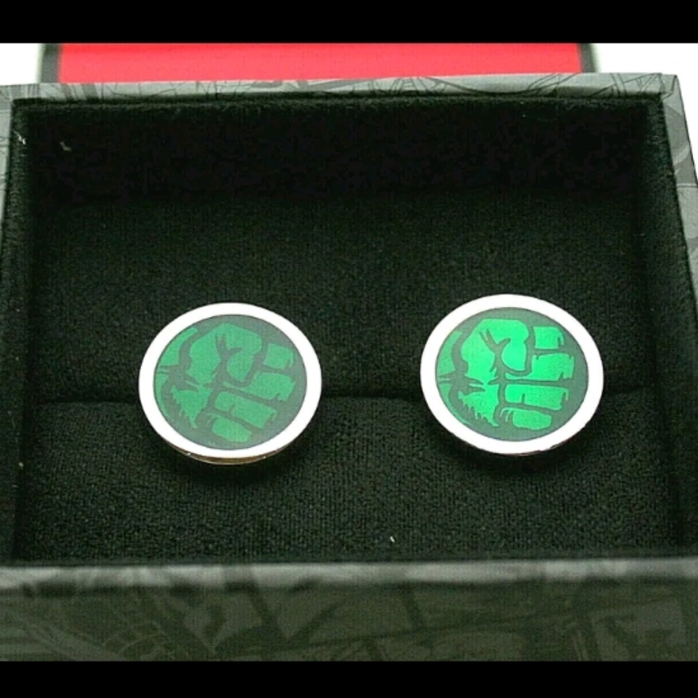 Marvel Comics Subtle Hulk Fists Smash Cufflinks New Gift Box